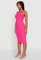 Womens Racerback Midi Tank Dress, M