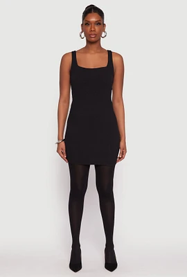 Womens Square Neck Mini Tank Dress,