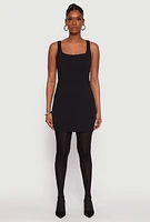 Womens Square Neck Mini Tank Dress,