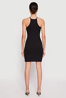 Womens High Neck Cami Mini Dress, Black, Size S
