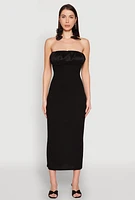 Womens Empire Waist Slit Back Maxi Dress,