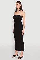 Womens Empire Waist Slit Back Maxi Dress,
