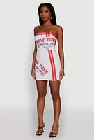 Womens NYC Brooklyn College 1986 Fishnet Tube Dress, Multi, Size XL