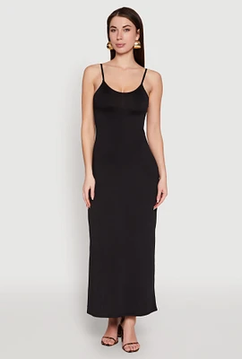 Womens Scoop Neck Cami Maxi Dress,