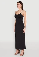 Womens Scoop Neck Cami Maxi Dress,
