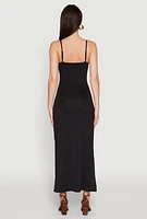 Womens Scoop Neck Cami Maxi Dress,