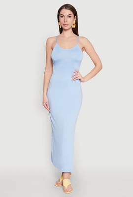 Womens Scoop Neck Cami Maxi Dress,