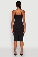 Womens Scoop Neck Cami Dress, Black, Size XL