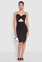 Womens Twist Front Cut Out Dress,