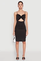 Womens Twist Front Cut Out Dress,