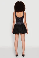 Womens Printed Pattern Bubble Hem Dress,