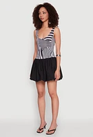 Womens Printed Pattern Bubble Hem Dress, Multi, Size S