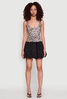 Womens Printed Pattern Bubble Hem Dress, Multi,