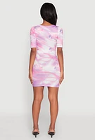 Womens Bossy and Savage Graphic T Shirt Dress, Pink,