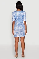 Womens Blessed Life Graphic T Shirt Dress, Blue, Size M