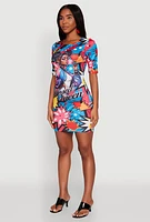 Womens Blessed Queen Pop Art T Shirt Dress, Multi, Size M