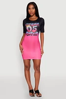 Womens Fierce 05 Queen T Shirt Dress, Multi, Size S