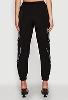 Womens Reflective Trim Cargo Pocket Joggers,