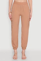 Womens Smock Waist Cargo Joggers,