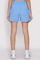 Womens Drawstring Waist Cargo Shorts, XL