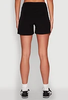 Womens High Waisted Cargo Pocket Shorts,