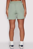 Womens Drawstring Waist Cargo Pocket Shorts,