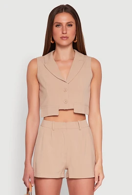 Womens Cropped Blazer Vest,