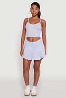 Womens Trendy Acid Wash V Neck Cropped Cami,