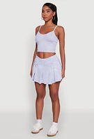 Womens Trendy Acid Wash V Neck Cropped Cami,