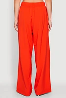 Womens Fold Over Trousers, Orange,