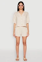 Womens Linen Pocket Shirt,