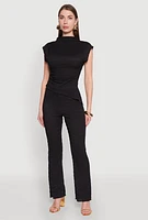 Womens Shadow Stripe Textured Knit Pants,
