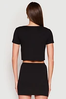 Womens Dont Kill My Vibe Safety Pin Graphic Tee, Black, Size L