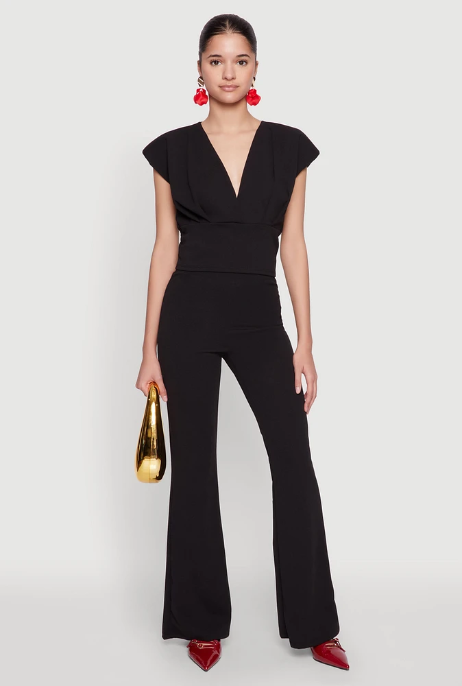 Womens Crepe Knit High Waisted Pants,