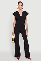 Womens Crepe Knit High Waisted Pants,