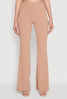Womens Crepe Knit High Waisted Pants, S