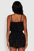Womens Plisse Cropped Cami,