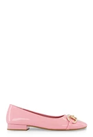 Womens Horsebit Buckle Ballet Flats,