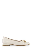 Womens Horsebit Buckle Ballet Flats,