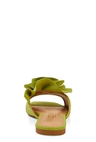 Womens Rose Band Square Toe Slide Sandals, 6