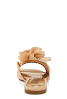 Womens Rhinestone Rose Band Slide Sandals,