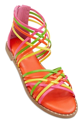 Womens Strappy Gladiator Sandals, Multi,