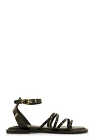 Womens Asymmetrical Strappy Flat Sandals,