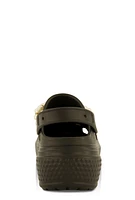 Womens Studded Charm Platform Clogs,