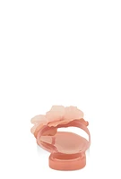 Womens Floral Detail Jelly Thong Sandals, Pink, Size 6