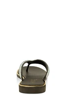 Womens Rhinestone Thong Slide Sandals,