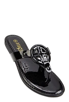 Womens Geometric Pendant Thong Slide Sandals,