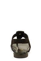 Womens Metallic Pendant Corded Thong Sandals,