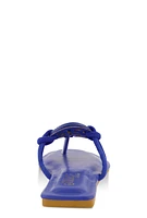 Womens Rhinestone Geo Pendant Thong Slide Sandals,