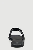 Womens Cut Out Band Jelly Slide Sandals,